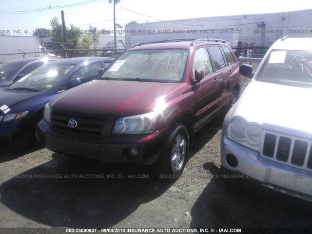 JTEEP21A470191433 - 2007 TOYOTA HIGHLANDER SPORT/LIMITED RED photo 2