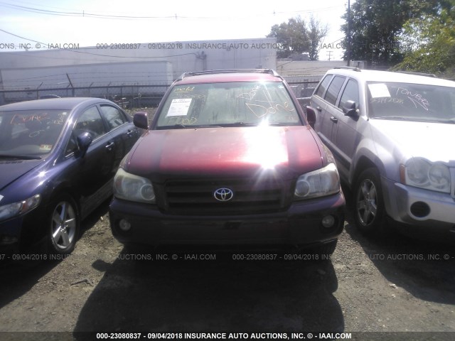 JTEEP21A470191433 - 2007 TOYOTA HIGHLANDER SPORT/LIMITED RED photo 6