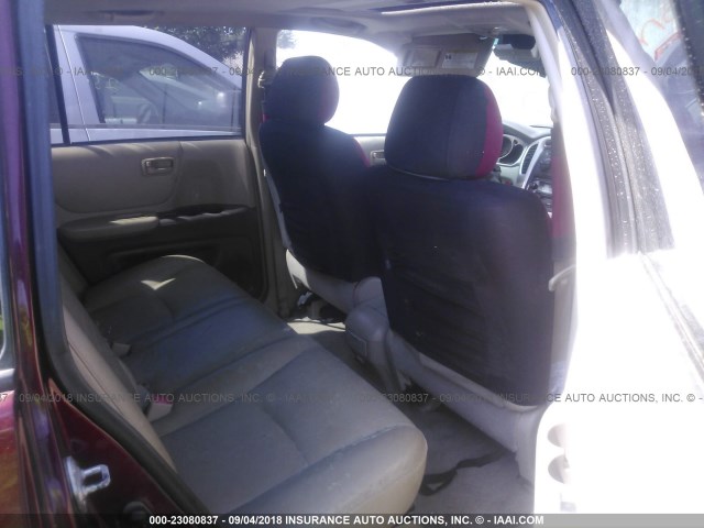 JTEEP21A470191433 - 2007 TOYOTA HIGHLANDER SPORT/LIMITED RED photo 8