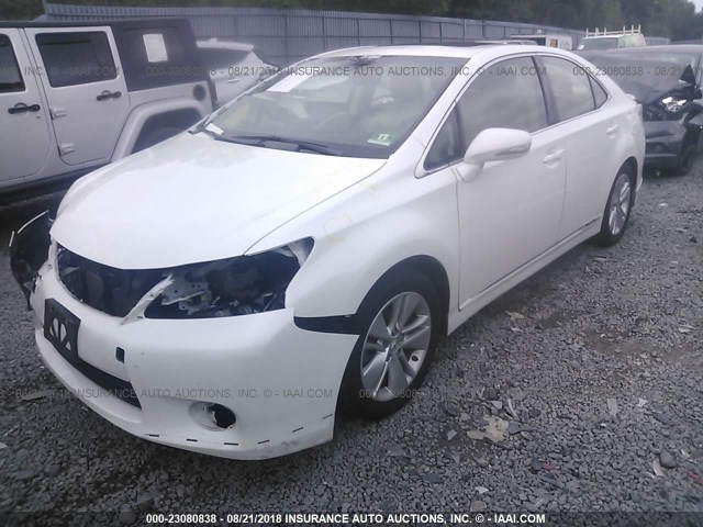 JTHBB1BA5A2015712 - 2010 LEXUS HS 250H WHITE photo 2