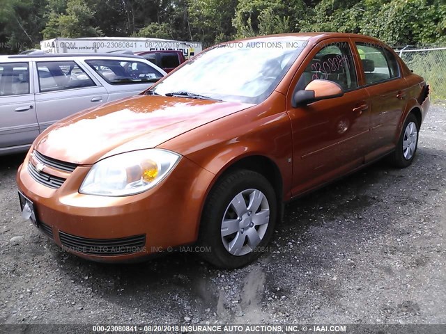 1G1AL55F577271541 - 2007 CHEVROLET COBALT LT ORANGE photo 2