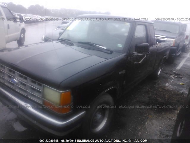 1FTCR14TXLPA46833 - 1990 FORD RANGER SUPER CAB BLACK photo 2