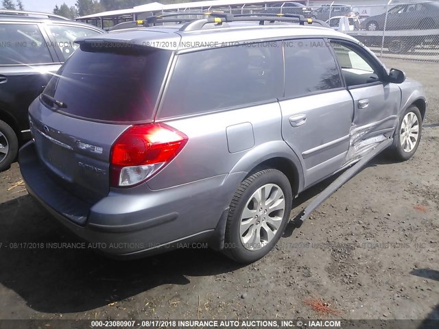 4S4BP66C397325654 - 2009 SUBARU OUTBACK 2.5I LIMITED GRAY photo 4