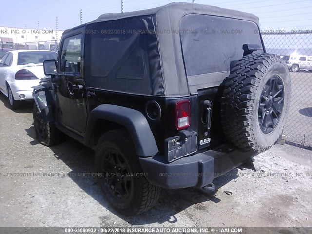 1C4AJWAG7EL304741 - 2014 JEEP WRANGLER SPORT BLACK photo 3