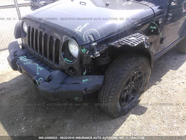 1C4AJWAG7EL304741 - 2014 JEEP WRANGLER SPORT أسود صورة 6