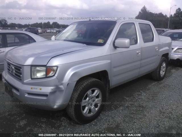 2HJYK164X6H523541 - 2006 HONDA RIDGELINE RTS SILVER photo 2