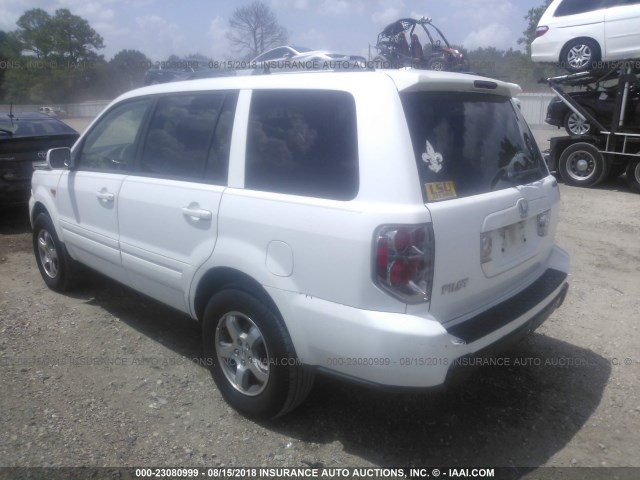 5FNYF28507B040720 - 2007 HONDA PILOT WHITE photo 3