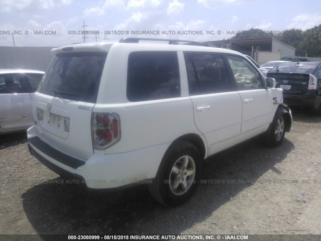 5FNYF28507B040720 - 2007 HONDA PILOT WHITE photo 4