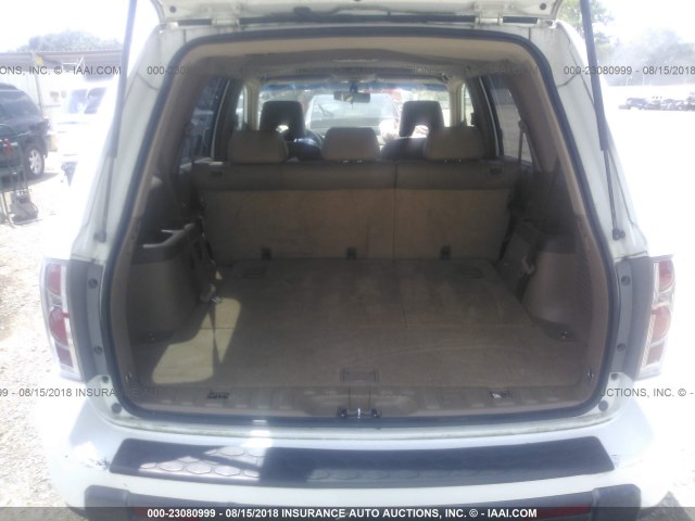 5FNYF28507B040720 - 2007 HONDA PILOT WHITE photo 8