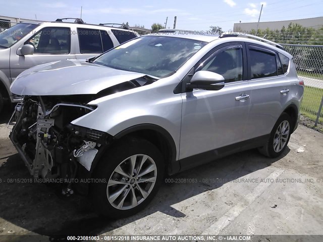 2T3YFREV7HW357306 - 2017 TOYOTA RAV4 LIMITED/PLATINUM GRAY photo 2