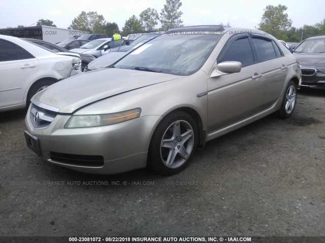 19UUA66285A051078 - 2005 ACURA TL GOLD photo 2