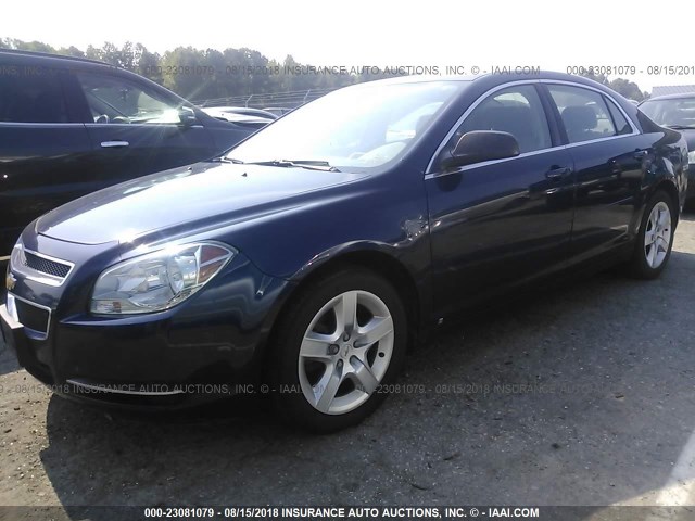 1G1ZG57B79F242522 - 2009 CHEVROLET MALIBU LS Mavi foto 2