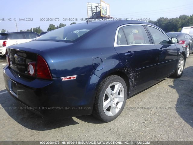 1G1ZG57B79F242522 - 2009 CHEVROLET MALIBU LS Mavi foto 4