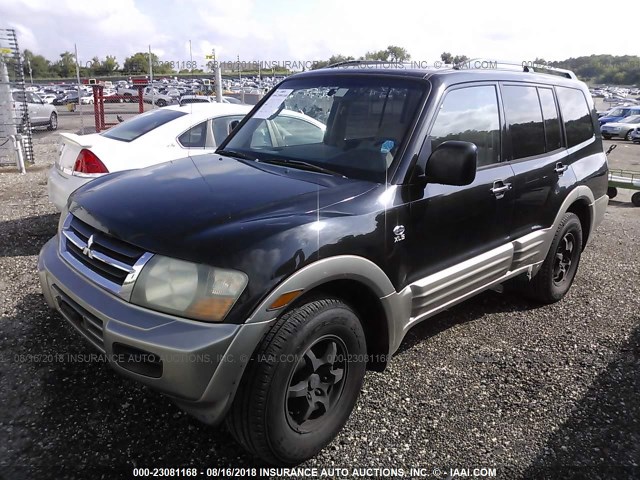 JA4MW31R32J056343 - 2002 MITSUBISHI MONTERO XLS BLACK photo 2