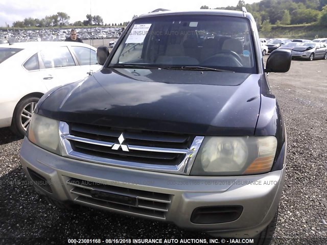 JA4MW31R32J056343 - 2002 MITSUBISHI MONTERO XLS BLACK photo 6