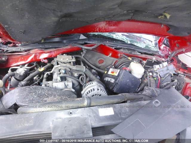 2GCEC13T161241037 - 2006 CHEVROLET SILVERADO C1500 RED photo 10