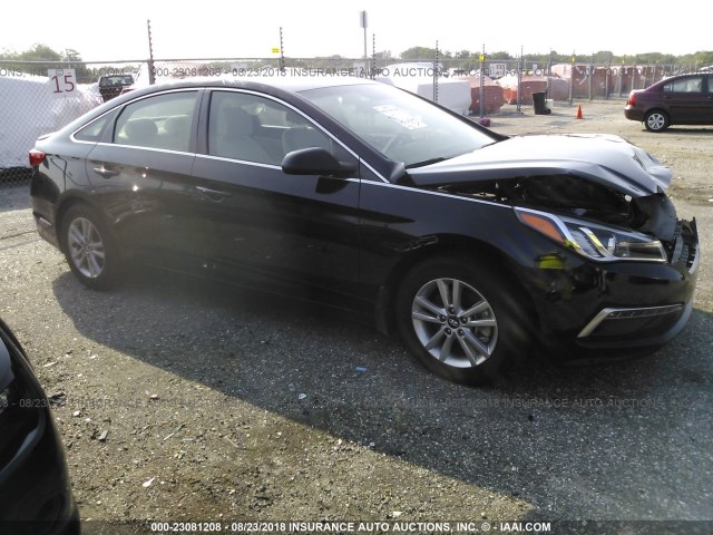 5NPE24AF3FH163957 - 2015 HYUNDAI SONATA SE BLACK photo 1