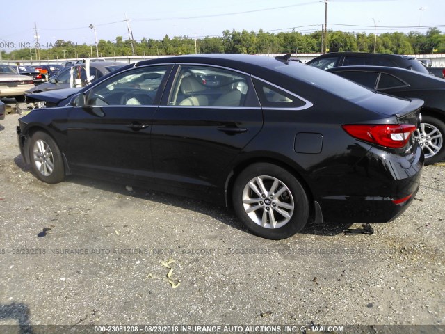 5NPE24AF3FH163957 - 2015 HYUNDAI SONATA SE BLACK photo 3