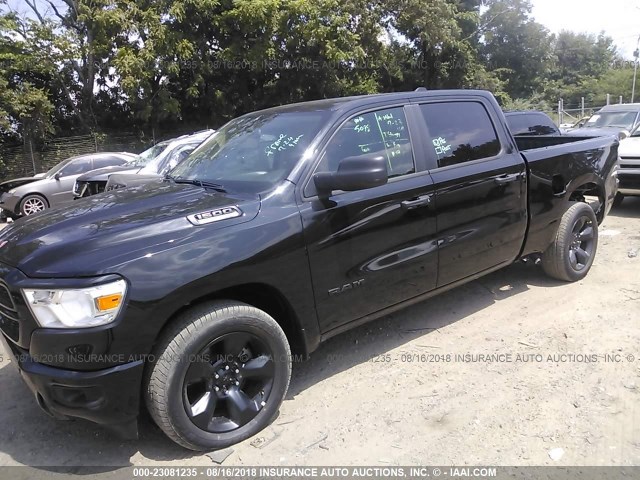 1C6RRENT3KN526634 - 2019 RAM 1500 TRADESMAN BLACK photo 2