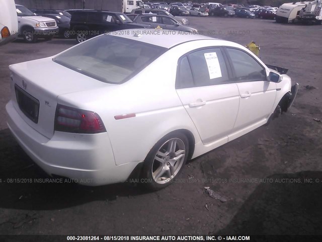 19UUA66278A030730 - 2008 ACURA TL WHITE photo 4