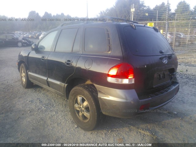 KM8SC13D35U916476 - 2005 HYUNDAI SANTA FE GLS/LX BLACK photo 3