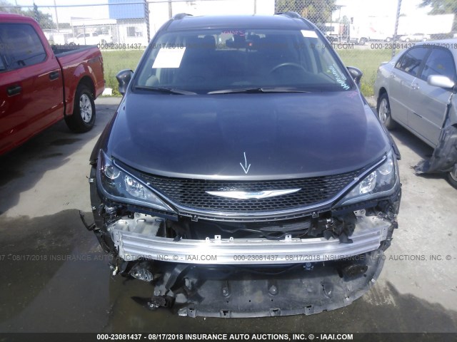 2C4RC1BG1JR210886 - 2018 CHRYSLER PACIFICA TOURING L Մոխրագույն լուսանկար 6