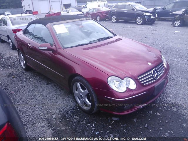 WDBTK75G24T022185 - 2004 MERCEDES-BENZ CLK 500 RED photo 1