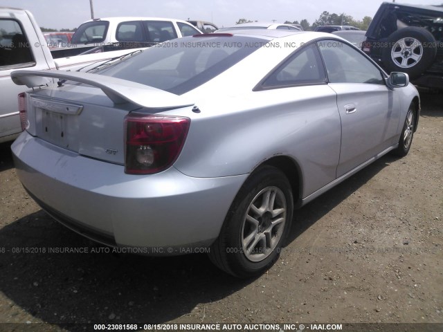 JTDDR32T040174883 - 2004 TOYOTA CELICA GT SILVER photo 4