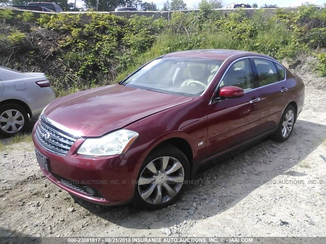 JNKAY01F47M456505 - 2007 INFINITI M35 SPORT MAROON photo 2