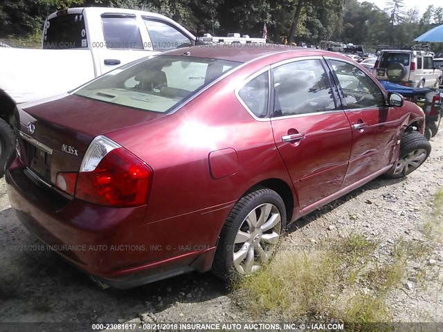 JNKAY01F47M456505 - 2007 INFINITI M35 SPORT MAROON photo 4