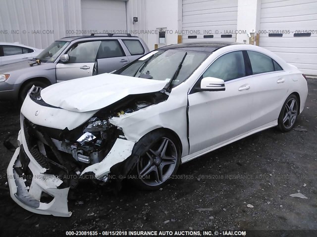 WDDSJ4GBXEN151724 - 2014 MERCEDES-BENZ CLA 250 4MATIC WHITE photo 2