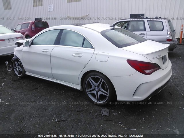 WDDSJ4GBXEN151724 - 2014 MERCEDES-BENZ CLA 250 4MATIC WHITE photo 3