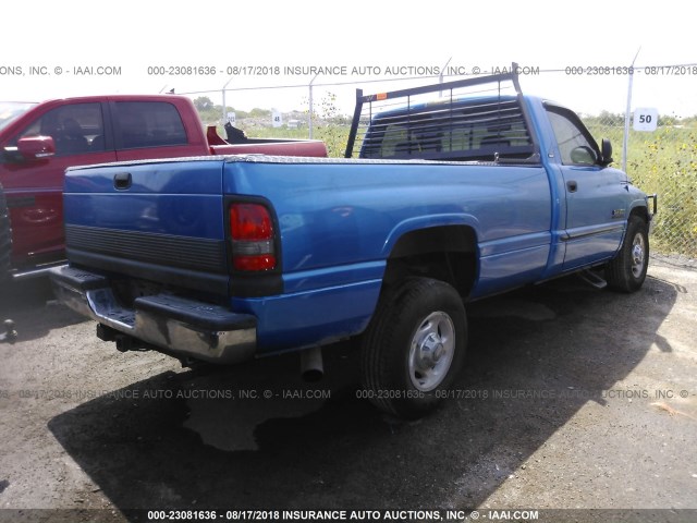 3B7KC26711M258235 - 2001 DODGE RAM 2500 BLUE photo 4