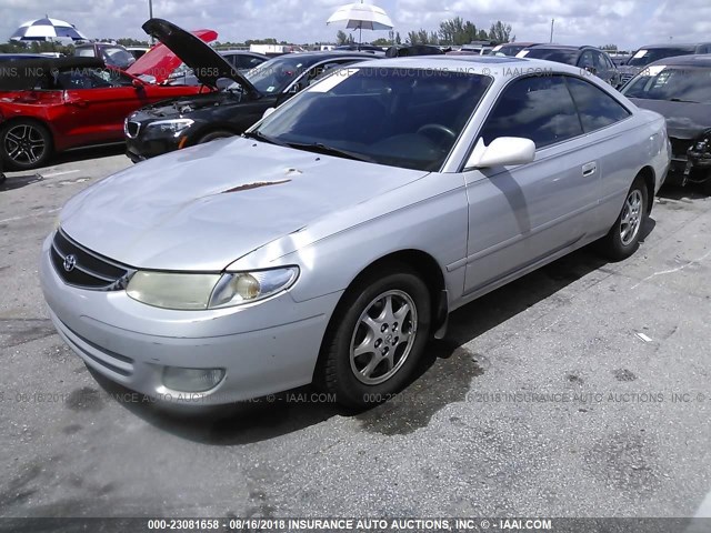 2T1CG22P91C472333 - 2001 TOYOTA CAMRY SOLARA SE SILVER photo 2