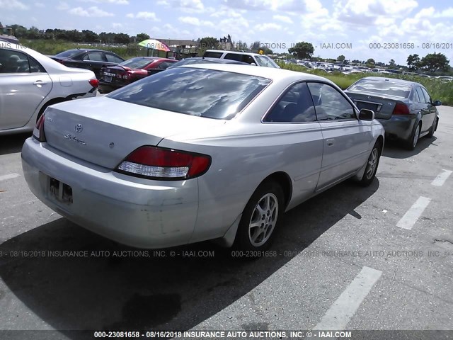 2T1CG22P91C472333 - 2001 TOYOTA CAMRY SOLARA SE SILVER photo 4