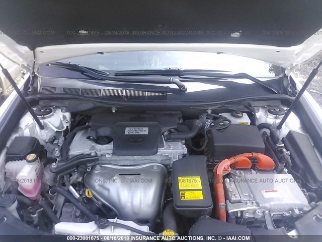 4T1BD1FK3CU026113 - 2012 TOYOTA CAMRY HYBRID/LE/XLE 白色 照片 10