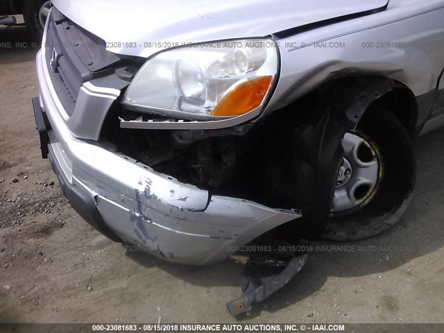 2HKYF18125H519243 - 2005 HONDA PILOT LX SILVER photo 6