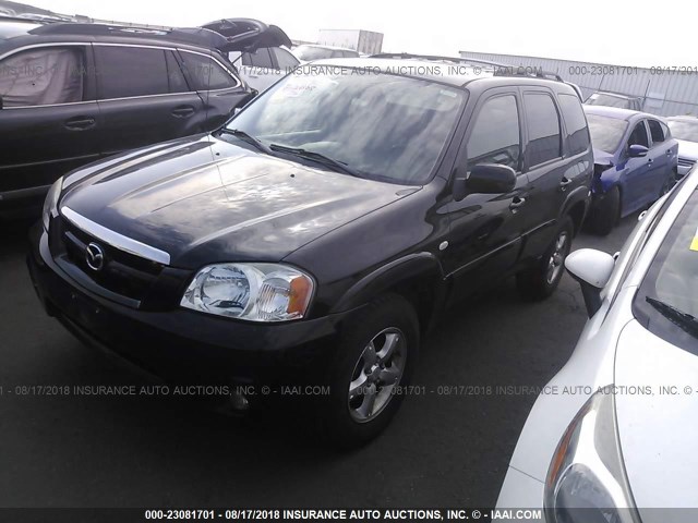 4F2CZ94126KM00830 - 2006 MAZDA TRIBUTE S BLACK photo 2