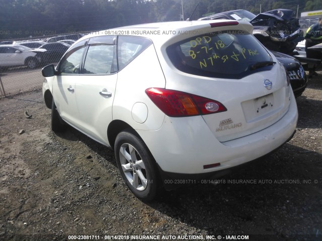 JN8AZ18UX9W019077 - 2009 NISSAN MURANO S/SL WHITE photo 3