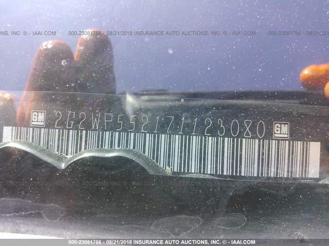 2G2WP552171123080 - 2007 PONTIAC GRAND PRIX GRAY photo 9