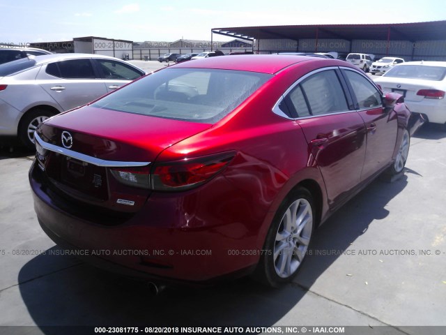 JM1GJ1T63E1161011 - 2014 MAZDA 6 TOURING RED photo 4