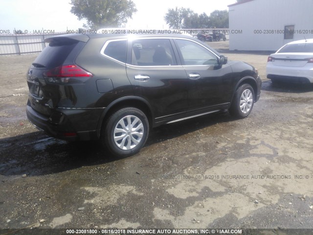 KNMAT2MVXHP514003 - 2017 NISSAN ROGUE S/SV GRAY photo 4