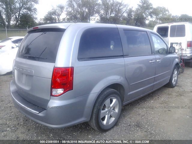 2C4RDGBG1DR642737 - 2013 DODGE GRAND CARAVAN SE SILVER photo 4