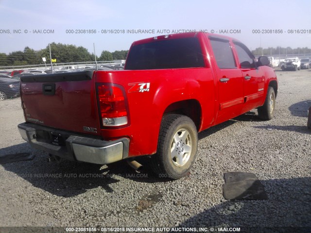 3GTP2VE36BG276223 - 2011 GMC SIERRA K1500 SLE RED photo 4