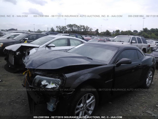 2G1FA1E33F9305337 - 2015 CHEVROLET CAMARO LS BLACK photo 2