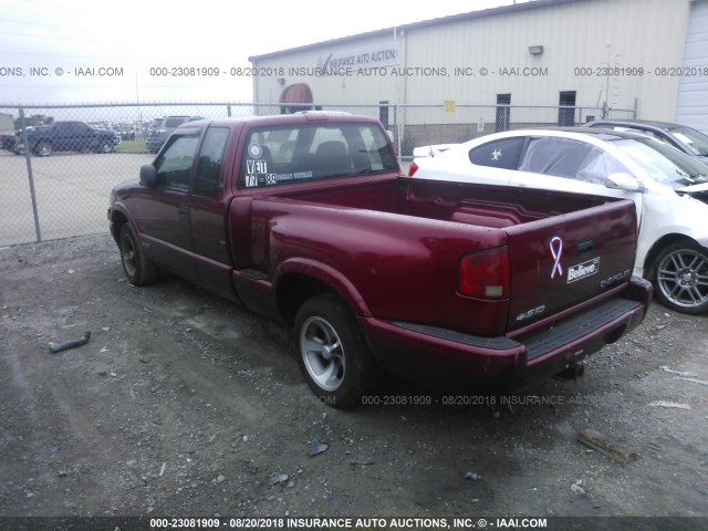 1GCCS1947W8206672 - 1998 CHEVROLET S TRUCK S10 RED photo 3