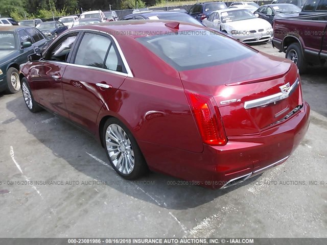 1G6AX5SX6G0146892 - 2016 CADILLAC CTS LUXURY COLLECTION RED photo 3