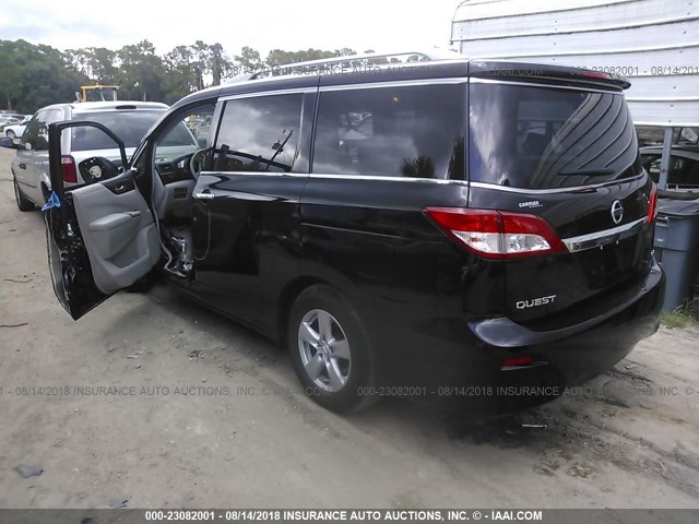 JN8AE2KPXH9166470 - 2017 NISSAN QUEST S/SV/SL/PLATINUM BLACK photo 3