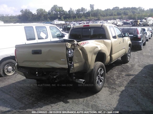 5TFSZ5AN7HX110553 - 2017 TOYOTA TACOMA ACCESS CAB/SR5/TRD SPT/OR TAN photo 4