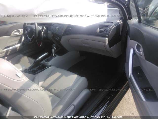 2HGFG3B04CH504928 - 2012 HONDA CIVIC EXL BLACK photo 5